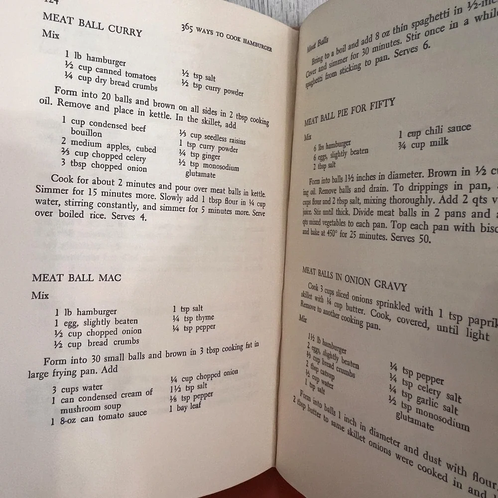 1960 365 Ways to Cook Hamburger‎ Vintage Cookbook